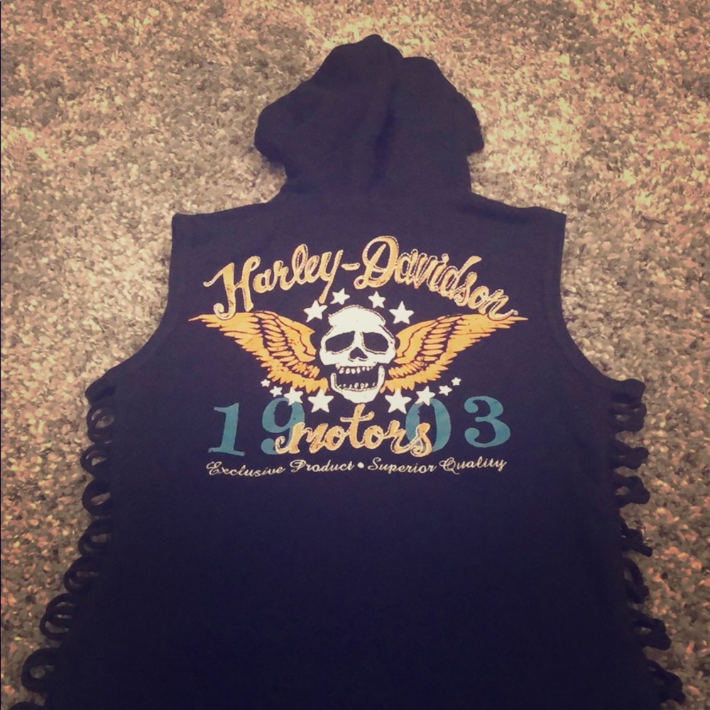 Harley-Davidson Hooded Sweatshirt Vest